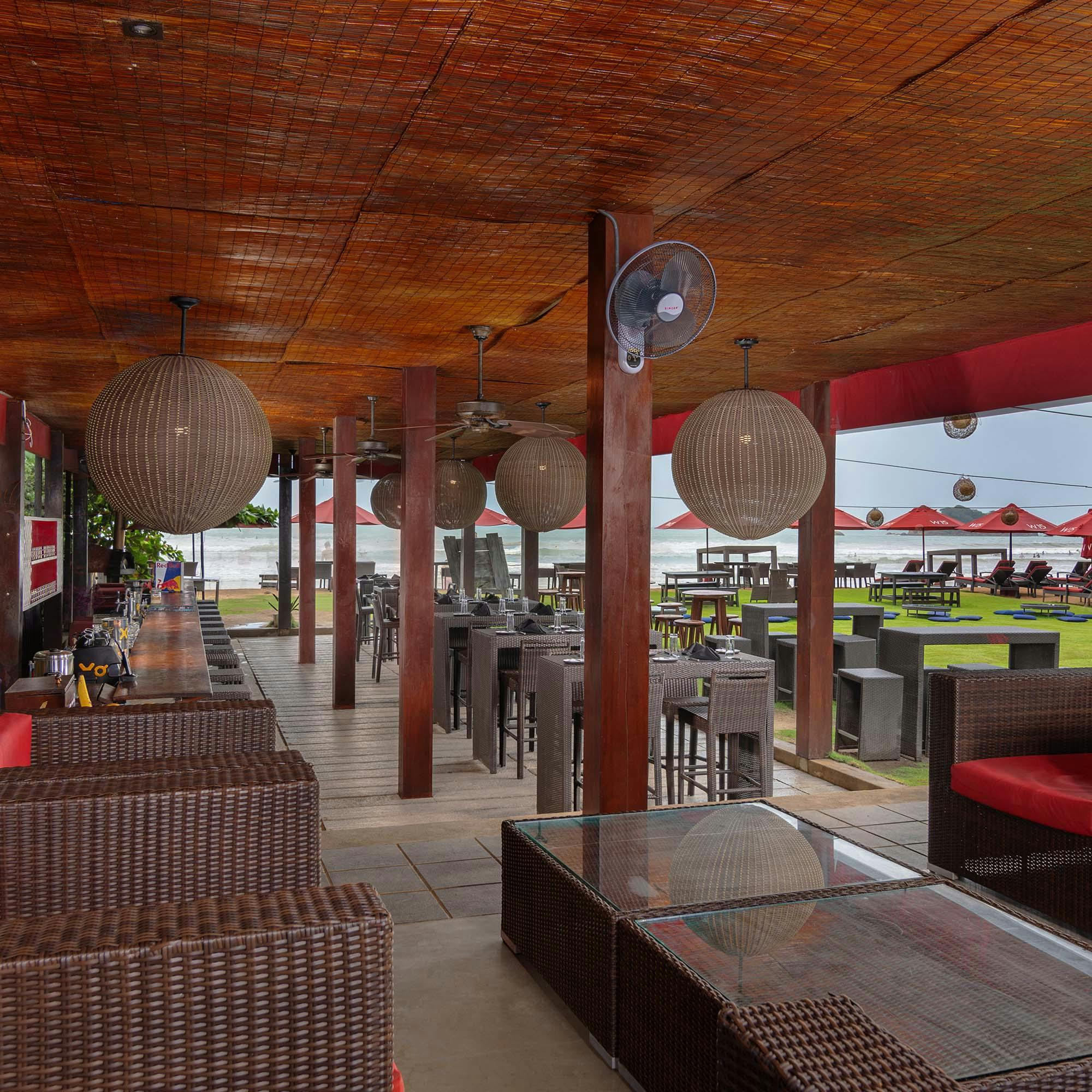 Restaurant and Bar at Weligama Bay Beach Mirissa 